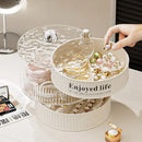 Axyaa Jewelry Box Organizer | Multi-layer Rotating Storage for Earrings & Necklaces
