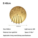 Axyaa Circular Gold Foil Wall Lamp for Hotel Lobby, Living Room, Bedroom - Elegant Atmosphere Lighting