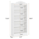 Axyaa 5 Tier 25 Pair Wood Shoe Storage Cabinet, 73" Tall Freestanding Rack