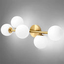 Axyaa 5-Head G9 Indoor Wall Light in Black Gold for Bathroom Mirror Vanity