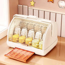 Axyaa Cup & Bottle Lidded Bins - Large Capacity, Dry-Wet Separation, White/Gray/Khaki