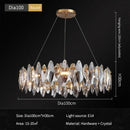 Axyaa Crystal Chandelier: Luxury LED Lighting for Modern Living Room, Bedroom, and Dining Area