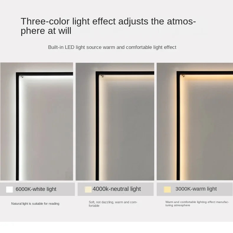 Axyaa Modern LED Square Wall Lamp for Living Room Bedroom Decor