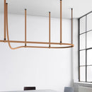 Axyaa BELT Pendant LED Lamp: Minimalist Leather Dining Room Light