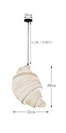 Axyaa Art Croissant LED Chandelier Pendant Lamp for Bedroom, Bar, and Bakery