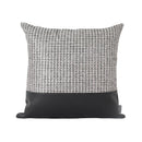 Axyaa Modern Silver & Black Jacquard Stitch Pillow for Stylish Bedroom Decor