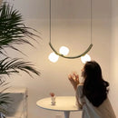 Axyaa Glass Bubble LED Ceiling Pendant Light Copper Chandelier