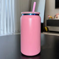 Axyaa Stainless Steel Vacuum Straw Cup - Colored Ice Coffee Thermos