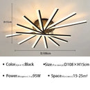 Axyaa Fan-shaped LED Ceiling Light for Modern Home Decor & Lighting Fixtures