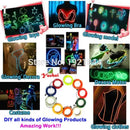 Axyaa Flexible EL Wire: 10 Colors Neon Cold Light Glow Party Supplies