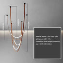 Axyaa Designer Belt Lamp: Customizable Pendant Light for Loft Living Room & Exhibition Hall