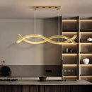 Axyaa Modern Crystal Strip Chandelier - Minimalist Artistic Luxury Indoor Ceiling Light for Restaurants