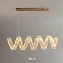 Axyaa LED Chandelier: Modern Luxe Pendant for Home, Office, or Dining Room