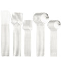 Axyaa 30-Piece Gold Stainless Steel Cutlery Set - Matte Flatware Silverware Kit