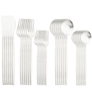 Axyaa 30-Piece Gold Stainless Steel Cutlery Set - Matte Flatware Silverware Kit