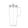Axyaa Double Layer Straw Water Bottle with Handle and Lid Snowball Cup
