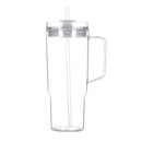 Axyaa Double Layer Straw Water Bottle with Handle and Lid Snowball Cup