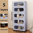 Axyaa Large Multi-Layer Storage Cabinet: Organize Clothes and Snacks efficiently