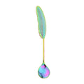 Axyaa Feather Spoons: Stainless Steel TeaSpoons for Coffee, Ice Cream & Desserts