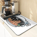 Axyaa Astronaut Silicone Dish Mat - Space Style Diatomaceous Earth Kitchen Accessory