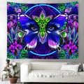 Axyaa Psychedelic Mushroom Jellyfish Skull Tapestry for Home Decor