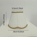 Axyaa European Retro Fabric Lampshade with Bead Tassel Accents