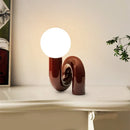 Axyaa Red Resin LED Table Lamp for Modern Nordic Style Decor
