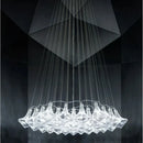 Axyaa Handmade Glass Honeycomb Ceiling Chandelier for Elegant Living and Dining Spaces