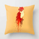 Yellow Giraffe Design Throw Pillow Cover for Home Decor by Axyaa