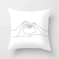 Axyaa Abstract Art Couple Portrait Pillow Cover 45X45CM