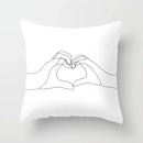 Axyaa Abstract Art Couple Portrait Pillow Cover 45X45CM