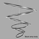 Axyaa Aluminum Ring Pendant Chandeliers for Living Room and Restaurant Lighting