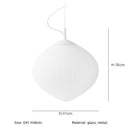 Axyaa Glass LED Pendant Light for Dining Room Bar Decor.