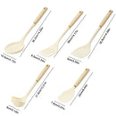 Axyaa White Silicone Kitchen Utensils Set