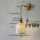 Axyaa Ceramic LED Wall Lights: Adjustable Nordic Modern Bedside Lamp