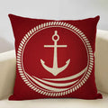 Axyaa Nautical Pattern Linen Cushion Cover 45x45cm for Home Sofa Decoration