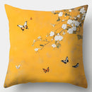 Axyaa Pear Flower and Sparrow Sofa Pillowcase Set, 17.7" * 17.7", Home Decoration
