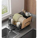 Adjustable Kitchen Drying Rack Organizer for Bowls & Plates - Axyaa Storage Shelf
