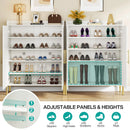 Axyaa 30-Pair Shoe Cabinet: Modern Entryway Storage Organizer with Doors, Shelves