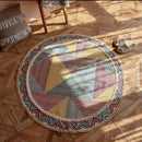 Axyaa Moroccan Cotton Linen Printed Floor Rug for Home Decor, Bedroom, Living Room