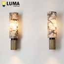 Axyaa Copper Wall Light with Marble Sconce for Modern Luxury Décor in Living Room