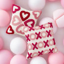Axyaa Pink Circle Velvet Heart Jacquard Pillowcase 45x45 - Home Sofa Decoration