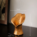 Axyaa Black Gold Resin Handicrafts Fish-tail Vase Home Decor