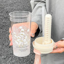 Axyaa Double Drink Plastic Water Bottle with Tea Filter, BPA-free, Leak-proof, 600ML