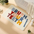 Microfiber Cute Kids Bathroom Rugs by Axyaa: Non-Slip Water Absorbent Funny Bath Mat