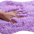 Axyaa 3 Piece White Bathroom Rugs Sets Non-Slip Bath Mats Lid Cover Contour Mat