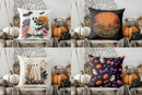 Axyaa Halloween Ghost and Cat Hugging Cushion Cover for Sofa Bedroom Car