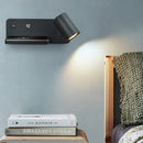 Axyaa LED Wall Lamp with USB & Wireless Charging, Nordic Sconce 5W GU10 Bulb, AC110V/220V