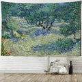 Axyaa Wheat Field Cypress Tapestry Van Gogh Scene Wall Decoration