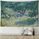 Axyaa Wheat Field Cypress Tapestry Van Gogh Scene Wall Decoration